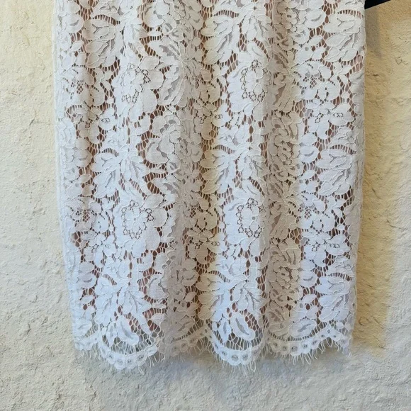 Lulus Me And You White Bodycon Lace Dress NWT Bridal Small - Picture 8 of 14